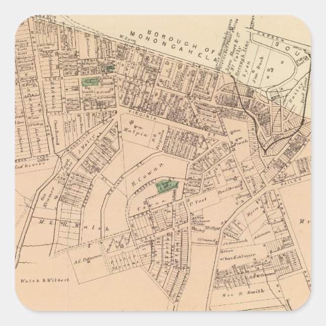 Mt Washington Fyrkantigt Klistermärke (Framsida)