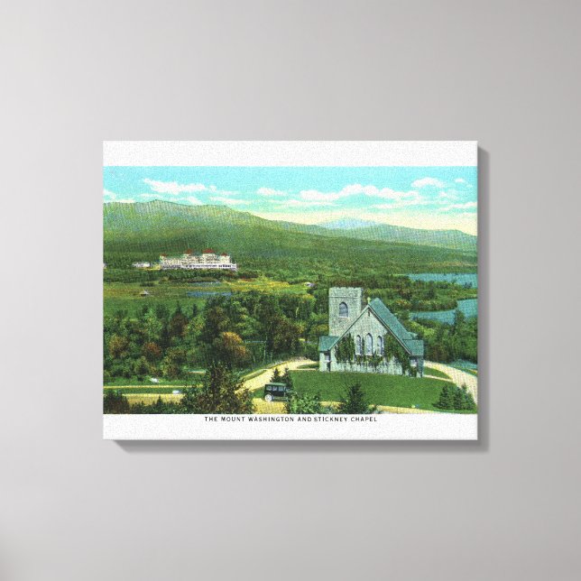 Mt Washington Hotel, Stickney Chapel View Canvastryck (Framsida)