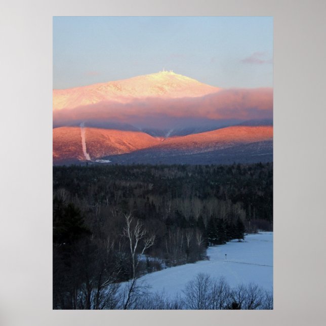 Mt Washington vid Sunset Poster (Framsidan)