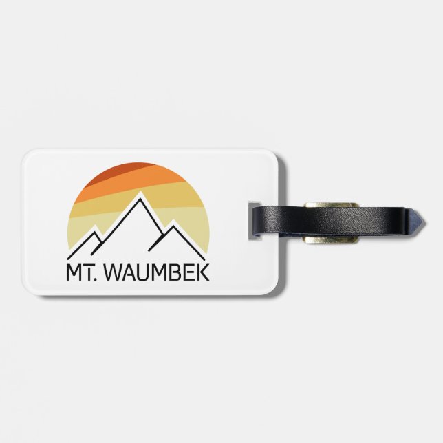 Mt. Waumbek New Hampshire Retro Bagagebricka (Baksida Vågrät)