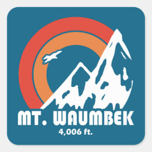 Mt. Waumbek New Hampshire Sol Eagle Fyrkantigt Klistermärke