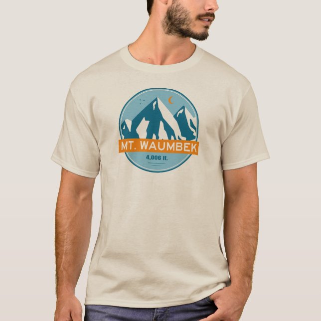Mt. Waumbek New Hampshire Stars Moon T Shirt (Framsida)