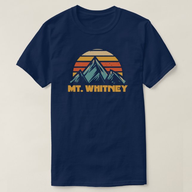 Mt. Whitney California Retro Turcos T Shirt (Design framsida)