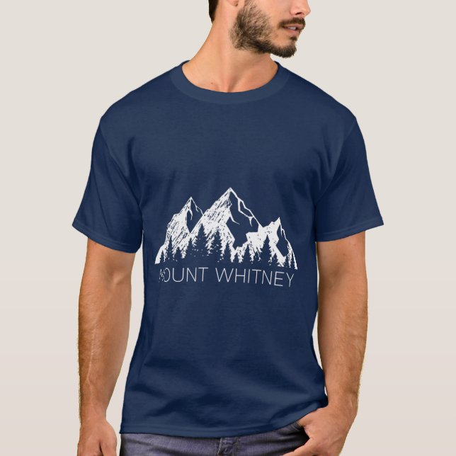 Mt Whitney Coola Mount Whitney Mountain T Shirt (Framsida)