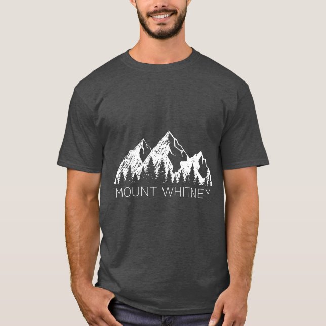 Mt Whitney Coola Mount Whitney Mountain T Shirt (Framsida)