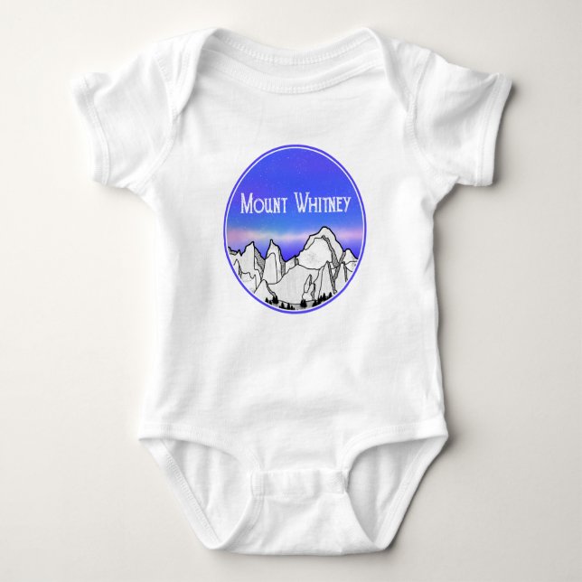 Mt Whitney Mountain California T Shirt (Framsida)