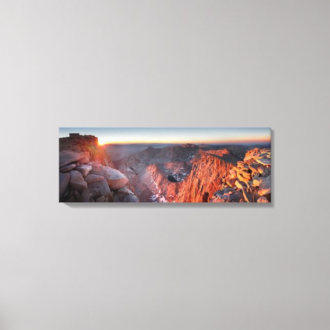 Mt Whitney och Pinnacles Sunrise - John Muir Trail Canvastryck (Framsida)