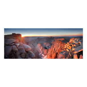 Mt Whitney och Pinnacles Sunrise - John Muir Trail Fototryck