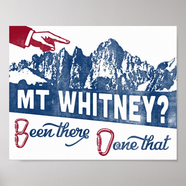 Mt Whitney Poster bergsklättring Souvenir (Framsidan)