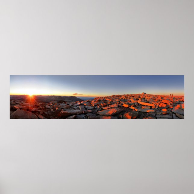 Mt Whitney Sunset Panorama - John Muir Trail Poster (Framsidan)