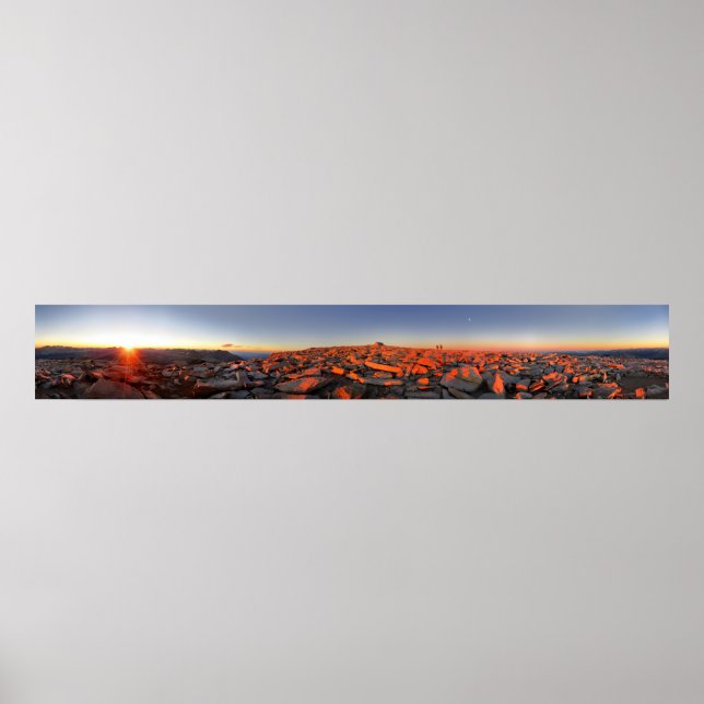 Mt Whitney Sunset Panorama - John Muir Trail Poster (Framsidan)