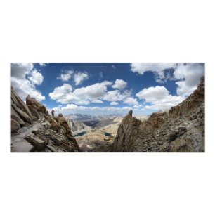 Mt Whitney Trail Over Hitchcock and Guitar sjöar 2 Fototryck