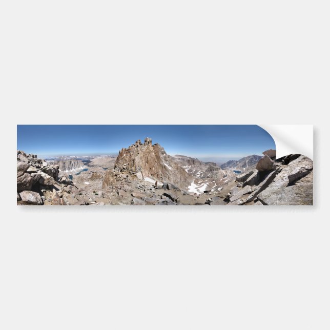 Mt Whitney Trail Vapensköld Panorama - Sierra Bildekal (Framsidan)
