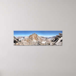 Mt Whitney Trail Vapensköld Panorama - Sierra Canvastryck