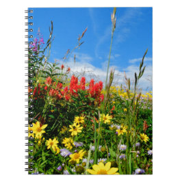 Mt. Wildblommor Anteckningsbok Med Spiral