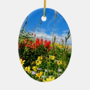 Mt. Wildblommor Julgransprydnad Keramik