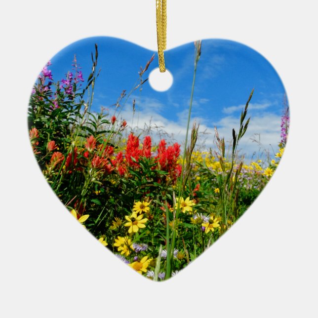 Mt. Wildblommor Julgransprydnad Keramik (Framsidan)