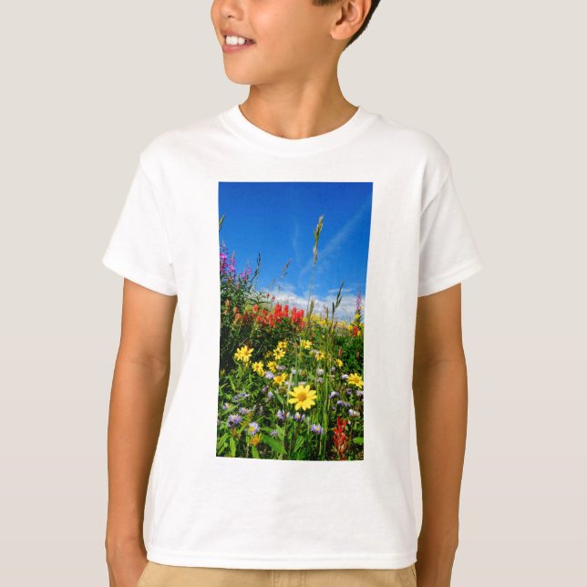 Mt. Wildblommor T Shirt (Framsida)
