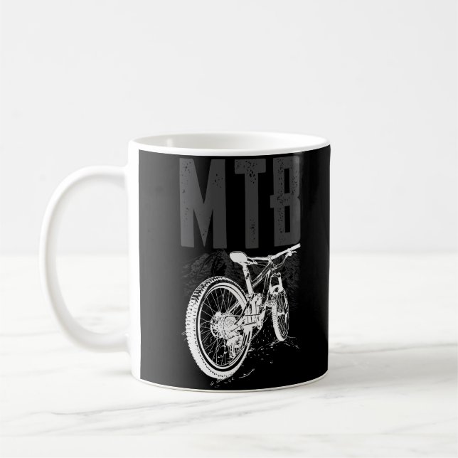 MTB Bike Bicycle Mountain Biking Biker Kaffemugg (Vänster)