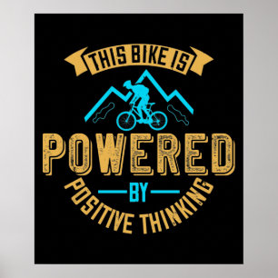 MTB Bike drivs av positivt tänkande Poster