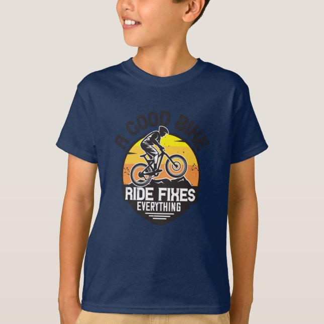 MTB - Cykla Löser Allt T Shirt (Framsida)