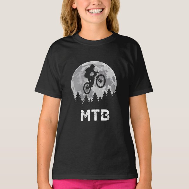 MTB-cyklist retro mountainbike-åkning T Shirt (Framsida)