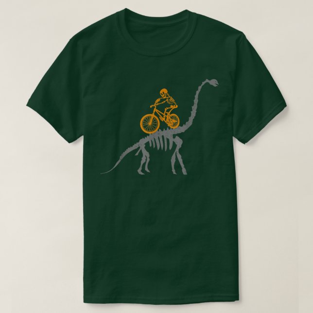 MTB DINOSAUR SKELETON Dino Mountain Bike BMX Bicyc T Shirt (Design framsida)