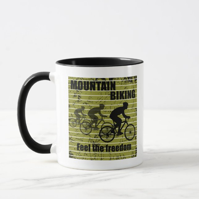 MTB Downhill Cyklist - Mountainbike Mugg (Vänster)