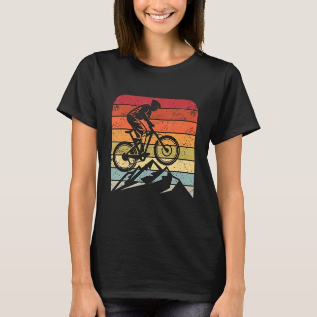 Mtb Downhill Mountain Bike T Shirt (Framsida)