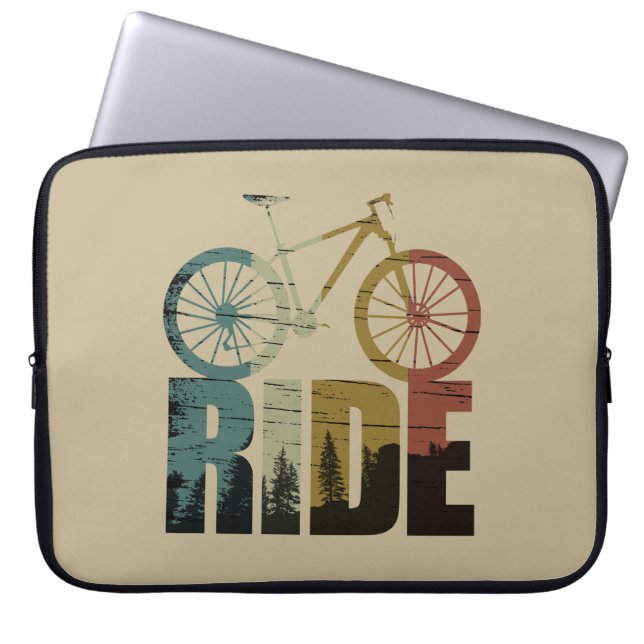 MTB Downhill Mountainbike Cyklist Laptop Fodral (Framsidan)