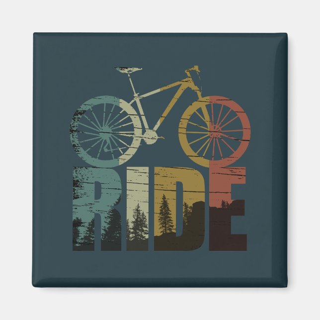 MTB Downhill Mountainbike Cyklist Magnet (Framsidan)