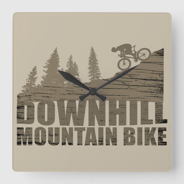 MTB Downhill Mountainbike Fyrkantig Klocka (Framsida)