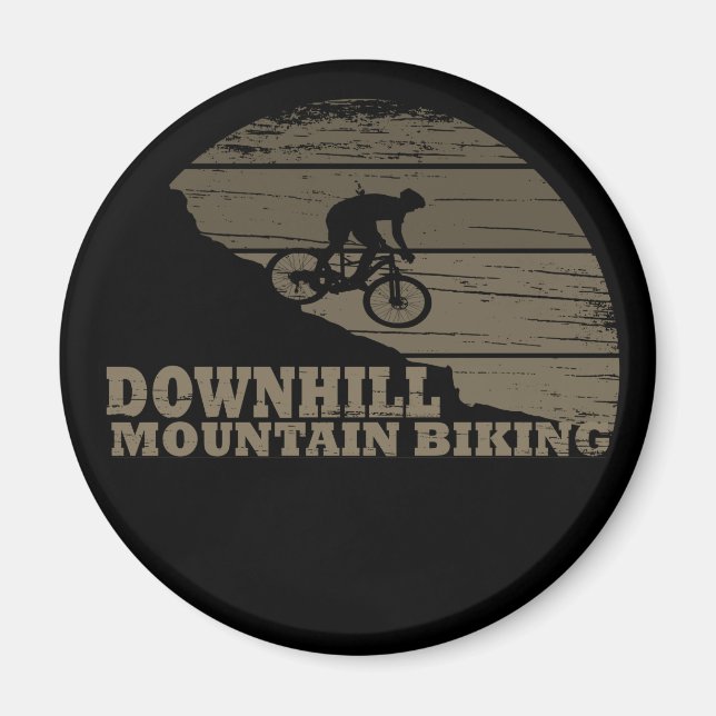 MTB Downhill Mountainbike Magnet (Framsidan)