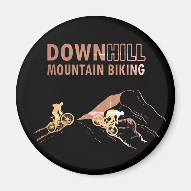 MTB Downhill Mountainbike Magnet (Framsidan)