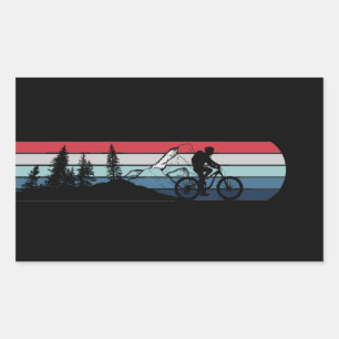 MTB Downhill Mountainbike Rektangulärt Klistermärke