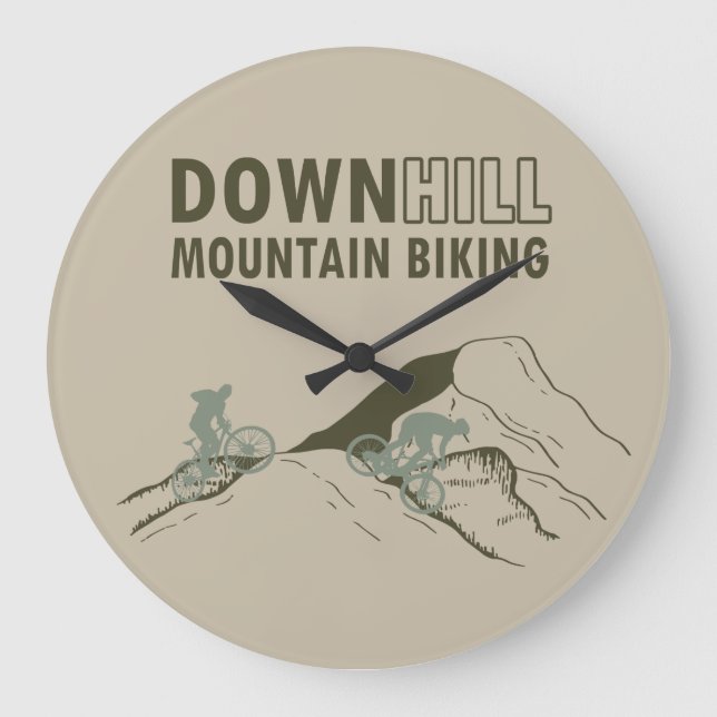 MTB Downhill Mountainbike Stor Klocka (Framsida)