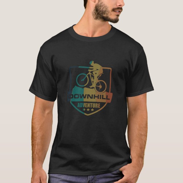 Mtb Downhill Mountainbike T Shirt (Framsida)