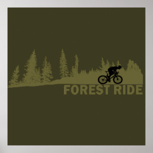 MTB Downhill Skog Ride Mountainbike Poster