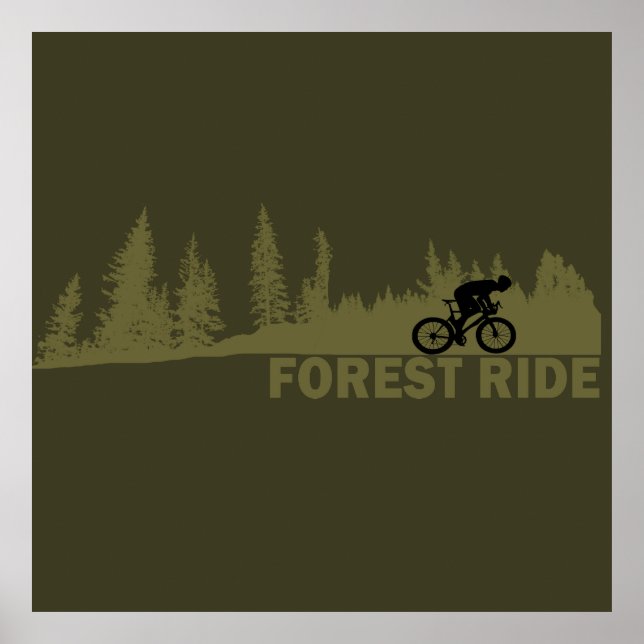MTB Downhill Skog Ride Mountainbike Poster (Framsidan)