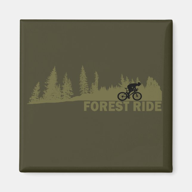 MTB Downhill Skogstur Mountainbike Magnet (Framsidan)