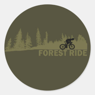 MTB Downhill Skogstur Mountainbike Runt Klistermärke