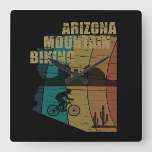 Mtb Från Sedona - Arizona Mountainbike Fyrkantig Klocka