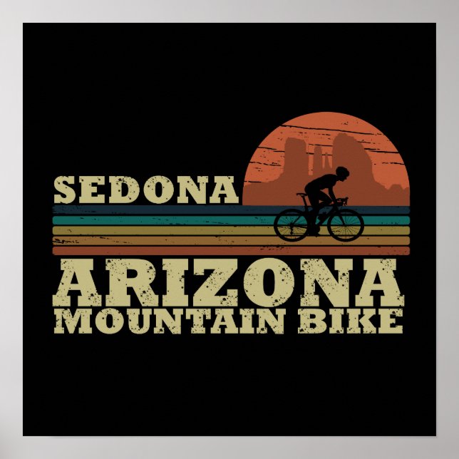 Mtb Från Sedona - Arizona Mountainbike Poster (Framsidan)