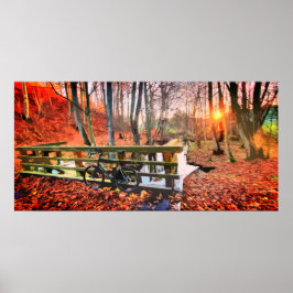 MTB Gravel i träpastellposter Poster