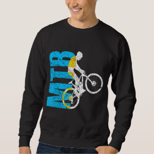 Mtb Lettering Mountain Bike Trail Park Cyclist Lång Ärmad Tröja