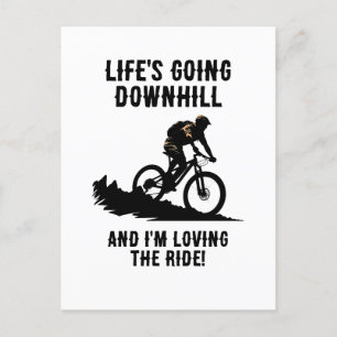 MTB Livet är på väg nedför och jag lyfter riden Vykort