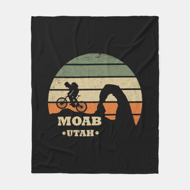 Mtb Moab - Utah Mountainbiking Fleecefilt (Framsidan)