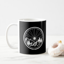 MTB Modern Black Mountain Bike Trail Cycling Kaffemugg