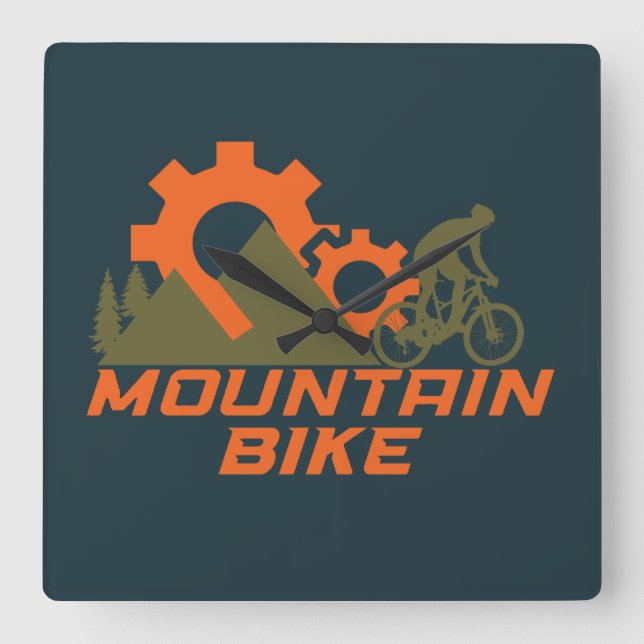 MTB Modern Downhill Mountainbike Fyrkantig Klocka (Framsida)