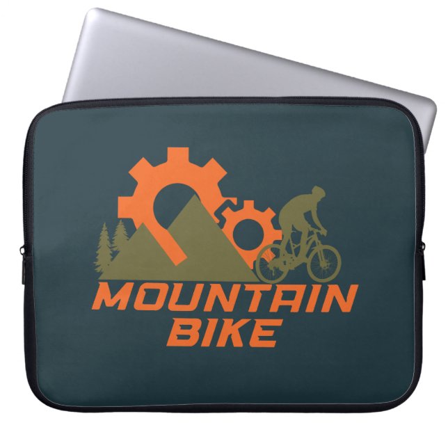 MTB Modern Downhill Mountainbike Laptop Fodral (Framsidan)